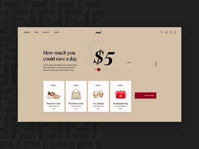 Slider animation design ecommerce editorial fashion money motion ui website