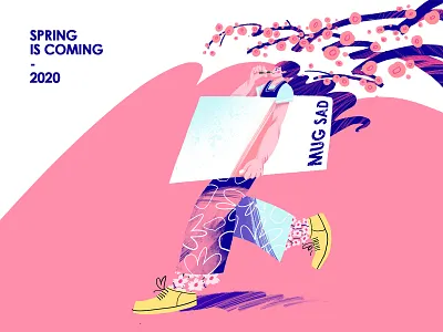 Spring is coming... illustration logo 春天 画画