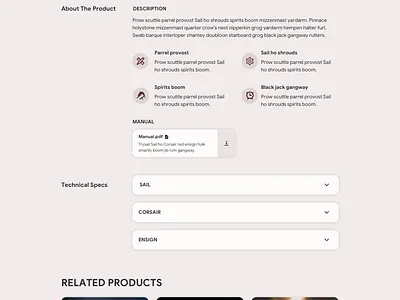 Product Details Page design ui website