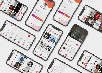 Instagram Redesign - Light Mode app app ui app ui kit app ui ux instagram redesign social media app ui ui ux design ui ux designer ux