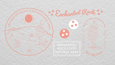 Enchanted Rock Logo Sheet branding icon illustration logo