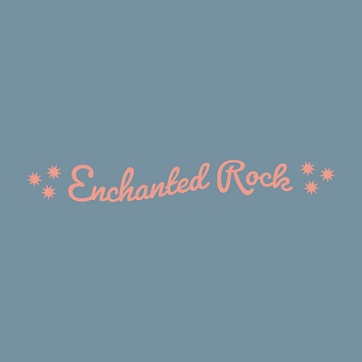 Enchanted Rock State Natural Area logotype branding illustration logo typography