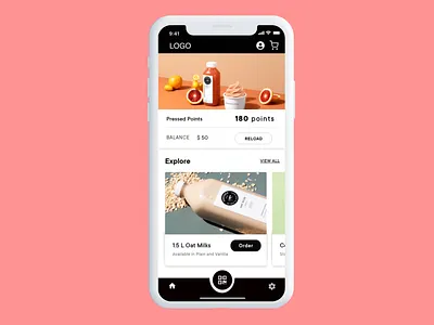 Mobile Homepage of Juice Delivery Service app design ecommerce homepagedesign