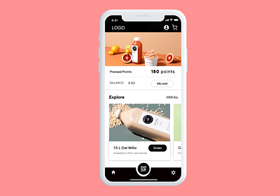 Mobile Homepage of Juice Delivery Service app design ecommerce homepagedesign