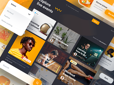 IRL Search Exploration - V1 alex banaga carrot color discover explore instagram instagram post irl lemon orange orange juice pinterest search search bar tiktok workout