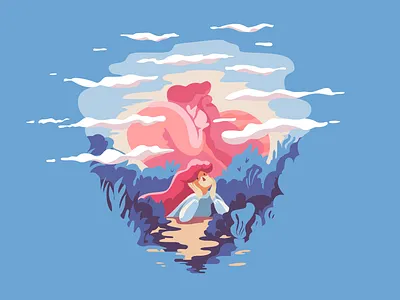 Spring dreams animation character character design dream flat girl character illustration infographic love prostora vector illustration woman