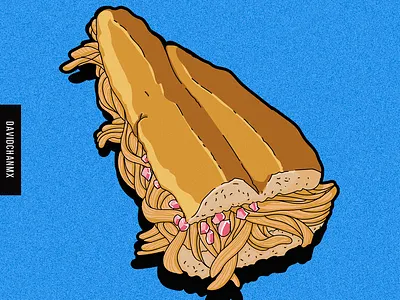 Pork sandwich davidchanmx design food food and drink illustration mexican food photoshop vector yucatan