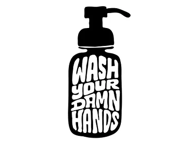 Wash Your Damn Hands clientwork coronavirus covid 19 covid19 custom lettering customtype hand drawn hand lettering health hygiene itsjerryokolo jerryokolo logotype logotypedesigner sticker stickermule typography typography art