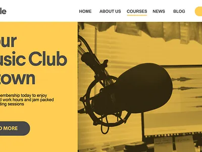 Music Club UI 2020 animation artist band branding design music app uiux webapp website design