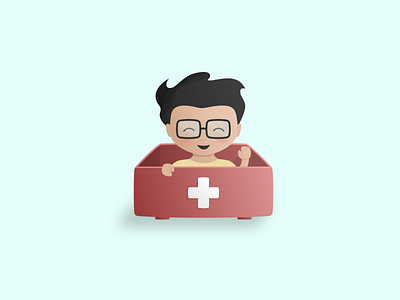 First Aid BF boyfriend first aid firstaid glasses guy illustration socialdistancing