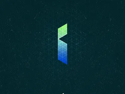 I1 30daychallenge 36daysoftype aletteraday blue design dz green i isometric letter lettering logo typogaphy