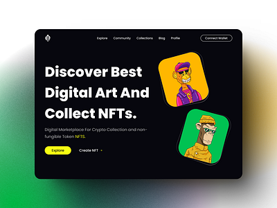 NFT Landing Page figma free free landing ui free ui landing landing page nft nft landing page nft web ui ui uiux ux web web design