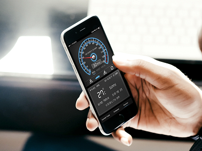 GPS speedometer and GPS odometer App for Android and iOS design hud mode hud mode ios logo speedometer