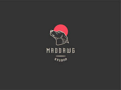 maddawg branding clean color dawg design dog icon lineart lines logo logo design logodesign logotype maddog vector