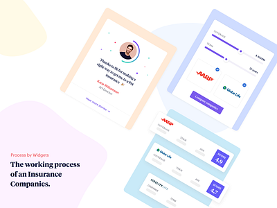 Insurance Widgets concept design illustration insurance landing life love ui website widgets