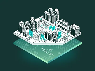 SD Platform services design illutration isometric illustration