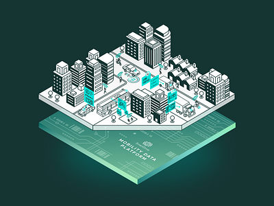 SD Platform services design illutration isometric illustration