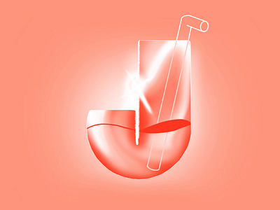 36 days of type - J 36days 36daysoftype07 alphabet animation animation 2d drink drinks framebyframe gradient graphic illustration juice letter light liquid procreate straw sun sunglasses