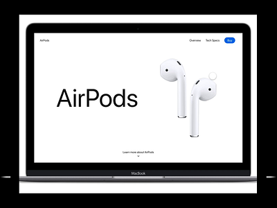 AirPods interaction freebie adobexd airpod animation apple design freebie interaction ios minimal motion scrolling ui uiux ux web