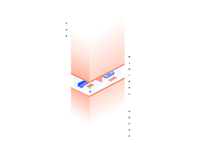 ~ M I N I M A L H O U S E ~ 3d 3d in illustrator abstract colours experience gradient house illustration isometric minimal pastel pastel colors ui