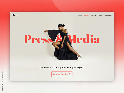 Daily UI 051 - Press Page daily 100 challenge dailyui dailyui051 dailyuichallenge design press press kit press page red ui uidesign uiux userinterface uxdesign webdesigner