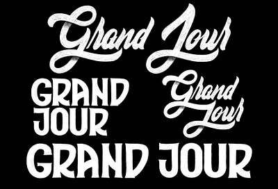 Grand Jour artist design drawings graphic hand lettering illustration ink lettering logo pencil typography words