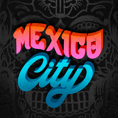 MEXICO CITY artist design drawings graphic hand lettering illustration ink lettering pencil typography words