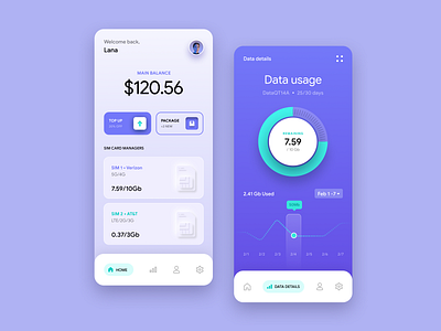 Daily UI Challenge | Mobile Data Management 3g 4g 5g app data data visualization design ewallet grid inspiration interface minimal mobile product typo typography ui ux wallet