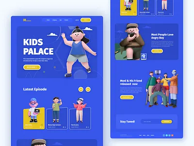 Kids: Cartoon Network Web 3d cartoon character clean creative mike ui ux design web ui web ui ux webdesign website website design