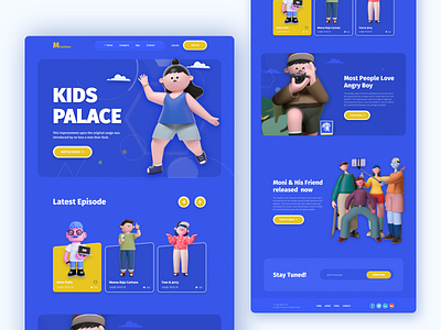 Kids: Cartoon Network Web 3d cartoon character clean creative mike ui ux design web ui web ui ux webdesign website website design