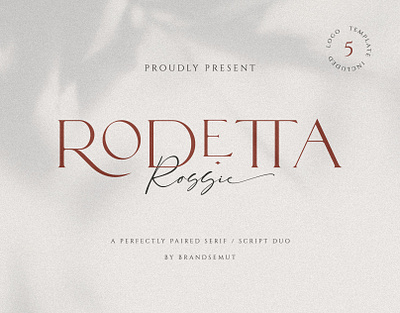 Rodetta Rossie Font Duo + Logos beauty blog calligraphy cassual elegant font fashion font duo handlettering handwritten logo luxury font magazin modern font presentations script serif sophisticated stylish font wedding font