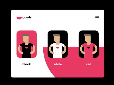 Unfold goods black clean figma illustration kovalev modern nicholas red simple unfold vector white