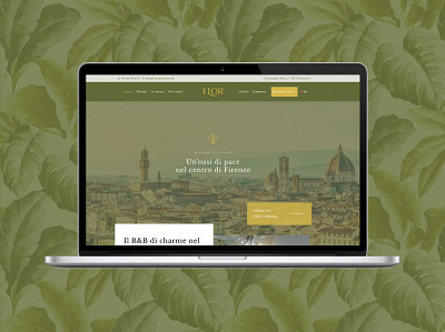 FLOR - Rooms in Florence | Website bed and breakfast botanical boutique brand identity branding design english colonial style florence garden hotel natural nature