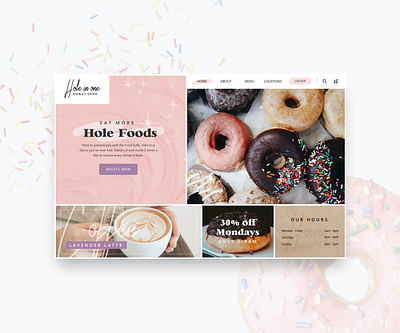 Hole in One: Donut Shop concpet donuts donutshop food homepage ui websites yummy