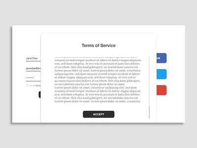 Daily UI Day 089: Terms of Service component component design daily daily 100 challenge daily ui dailyui day 089 day 89 design servide servide terms terms and conditions terms of service ui ux web webdesign