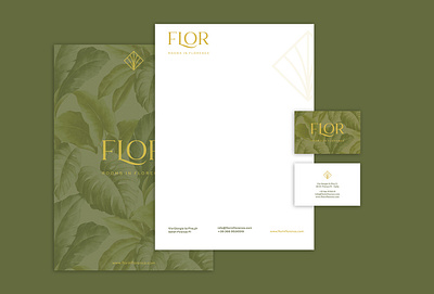 FLOR - Rooms in Florence | Logo Concept bed and breakfast botanical boutique brand identity branding design english colonial style florence garden hotel natural nature