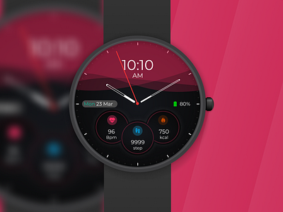 Watch Face Design (Hybrid Concept) design figma galaxy watch galaxy watch design hybrid smartwatch ui ui exploration watch watch face