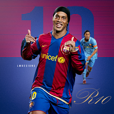 Ronaldinho Gaúcho - FC Barcelona - Brazilian Legend barcelona brazil brazilian design fcb fcbarcelona football football club football design football edit footballer futbol futebol gfx illustration lionel messi photoshop poster wallpaper