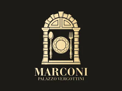 Restaurant Logo door logo portal logo restaurant logo restaurants branding spoon fork vintage logo