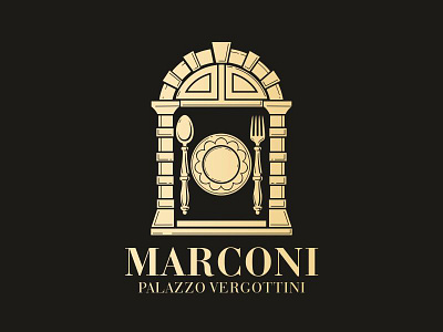 Restaurant Logo door logo portal logo restaurant logo restaurants branding spoon fork vintage logo