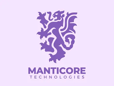 Manticore Logo animal logo beast logo crest logo heraldic lion logo lion crest lion heraldry logo lion logo manticore logo modern coat of arms scorpio logo shield lion winged lion logo