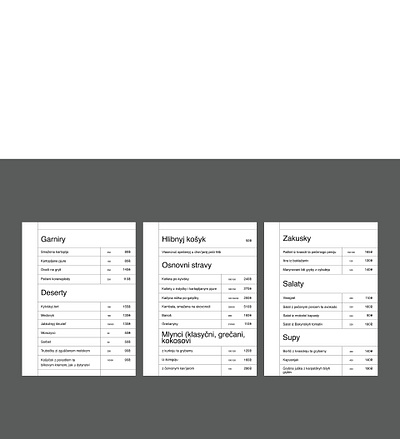 Menu design branding design restaurant