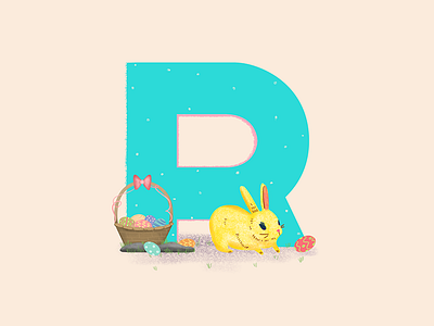 Rabbit - 36 days of Type 36daysoftype animals bunny cute design easter eggs hunt illustration nature pasqua rabbit travel vector visual