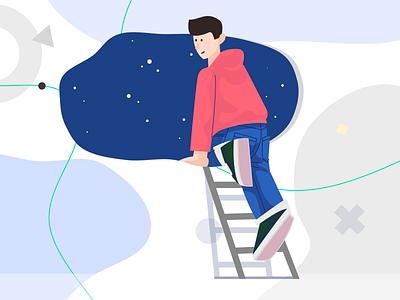 Self Space Illustration colorful exit illustration logout moonmen otherspace svg