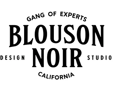 Blouson Noir logo branding design identity logo typography vector