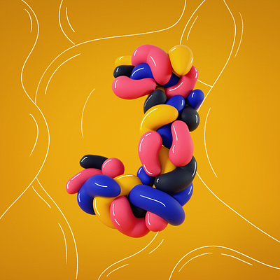 Jellybeans 2d 36 days of type 36days 3d cinema4d design illustration jellybean mixed octane typography