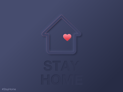 Stay Home Dark Mode branding clean design graphic illustration logo modern neumorphic neumorphism sketch skeumorphic typography ui