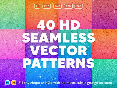 40 Seamless Vector Grunge Patterns .ai .pat .png 300dpi eps goods grunge illustrator patterns photoshop resources retro subtle grunge subtle pattern subtle texture svg swatches vintage