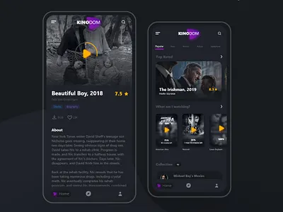 KinoDom — TV App dailyui dailyui25 design flat tvapp ui ux