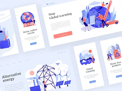 Ecology kit - FREE PNG DOWNLOAD concept ecology environment free download freebie illustration ui ui elements uikits ux vector vectors